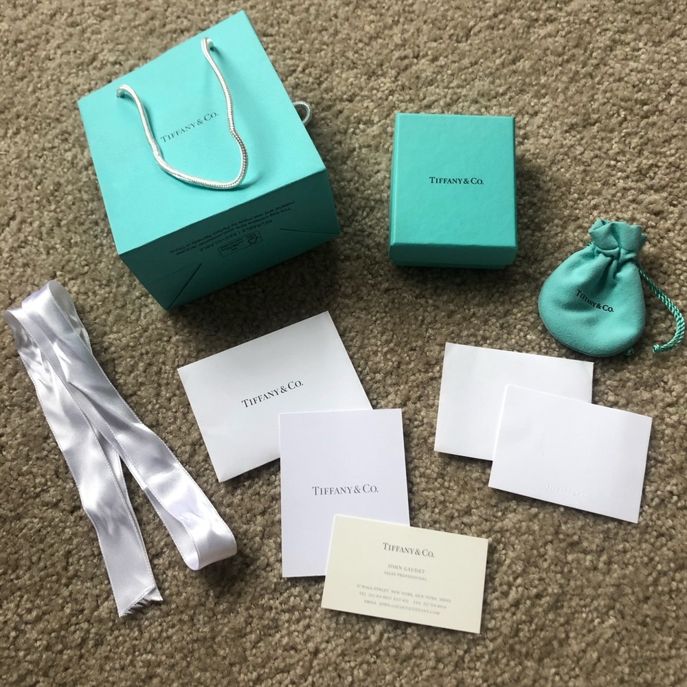 Tiffany & Co. Classic Heart Studs with Box & Bags
